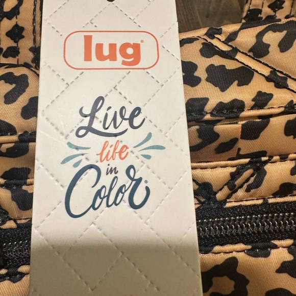 Lug Skyhop QVC Brown and Black Leopard Print Backpack - Picture 6 of 6